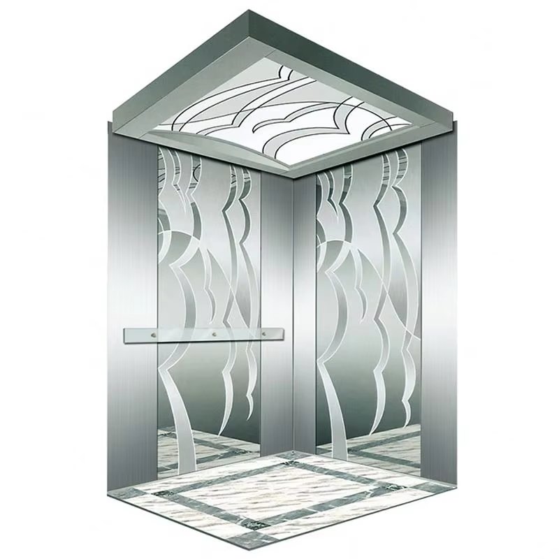 Ascenseurs de passagers à entraînement alternatif de qualité supérieure VTEV107 avec sol en PVC pour usage résidentiel et villa