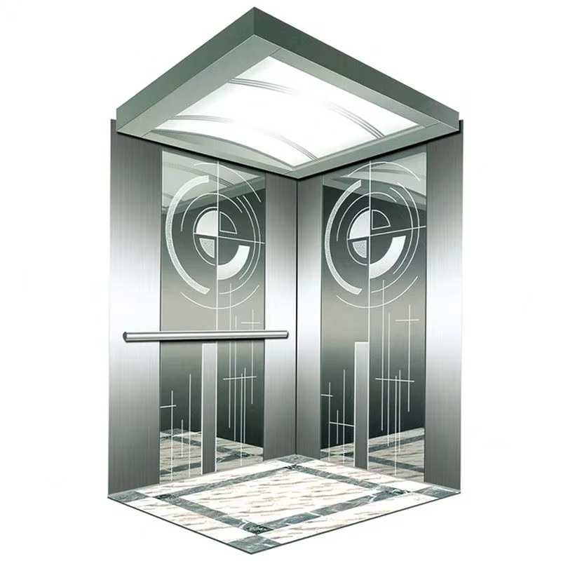 Ascenseurs de passagers à entraînement alternatif de qualité supérieure VTEV107 avec sol en PVC pour usage résidentiel et villa