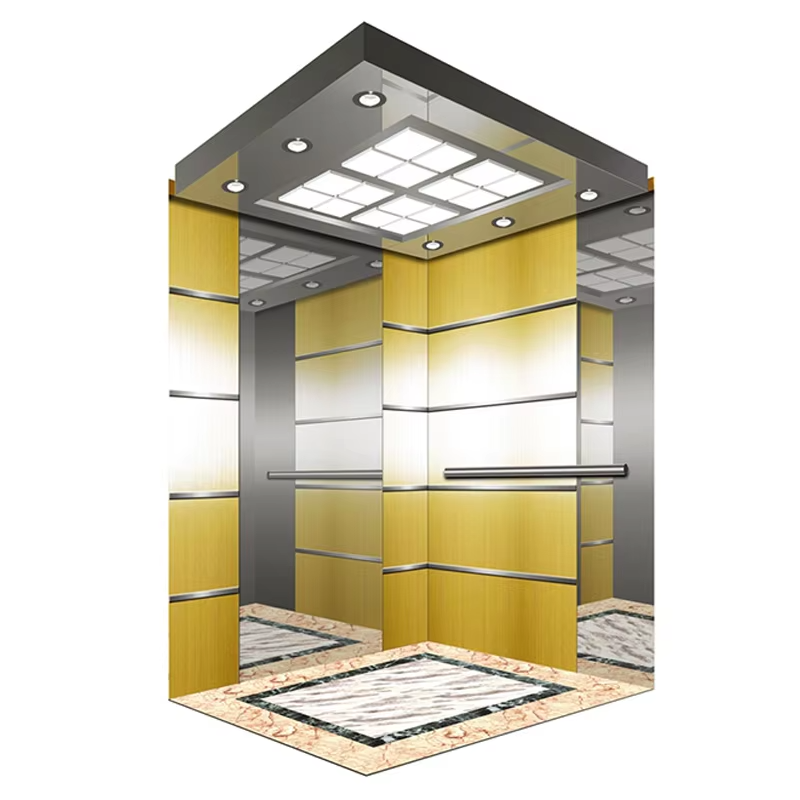 VTSP125 Cabine d'ascenseur personnalisée Construction en acier inoxydable Caractéristique à faible bruit Garantie 1 an Plusieurs options de finition