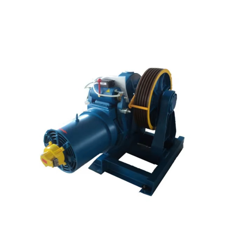 Machine de traction d'ascenseur VTSP214 avec couvercle de poulie