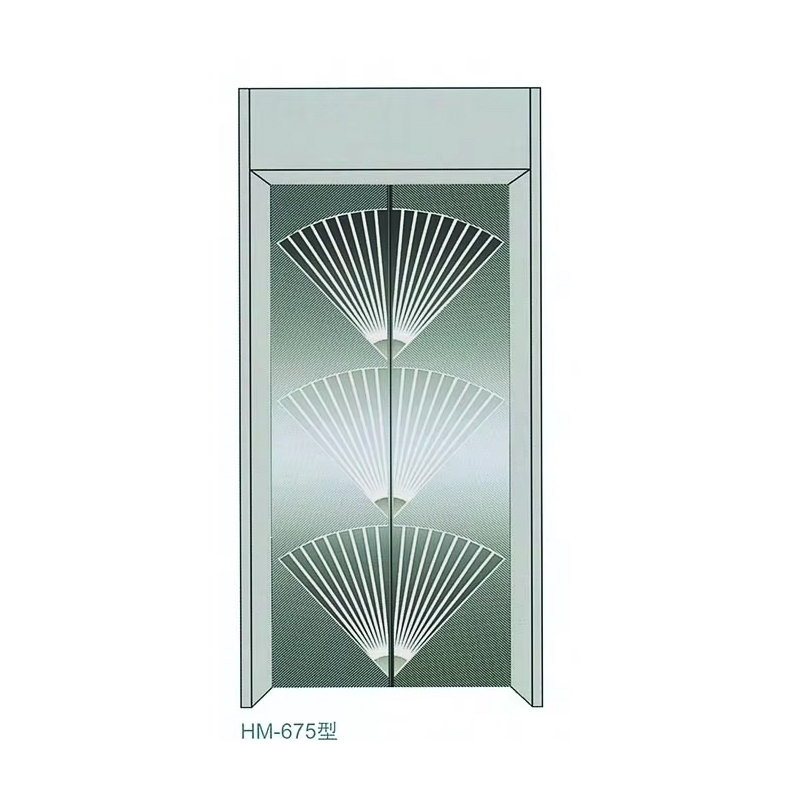 Panneau de porte manuel en verre peint en acier inoxydable, système de porte d'ascenseur de haute qualité VTSP204