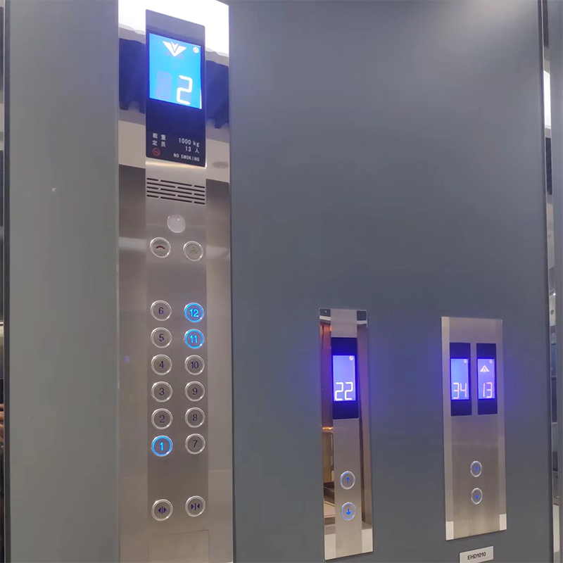 VTSP333 Cop et Lop d'affichage tactile fixés au mur d'ascenseur moderne d'acier inoxydable