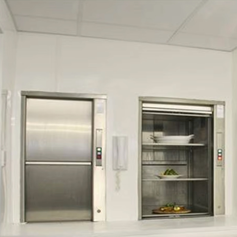 VTEF113 Ascenseur de serveur muet de cuisine de restaurant à entraînement alternatif moderne en acier inoxydable de haute qualité avec sol en PVC certifié ISO pour une utilisation hôtelière