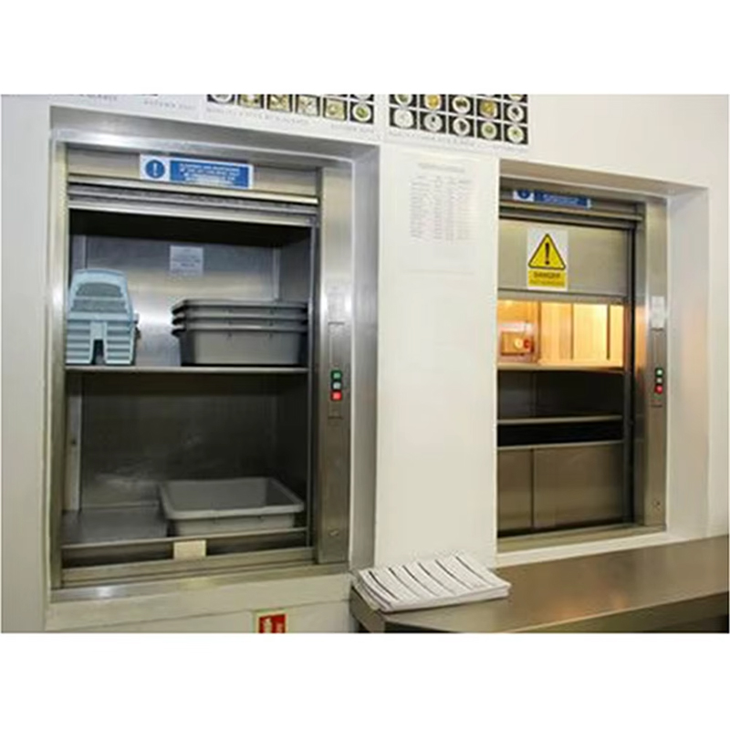 VTEF113 Ascenseur de serveur muet de cuisine de restaurant à entraînement alternatif moderne en acier inoxydable de haute qualité avec sol en PVC certifié ISO pour une utilisation hôtelière