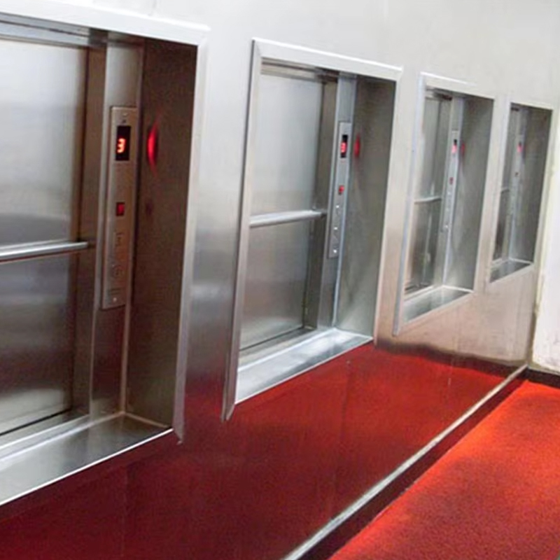 VTEF108 Ascenseur électrique sans engrenage AC avec plancher en PVC pour service de cuisine de restaurant et d'hôtel