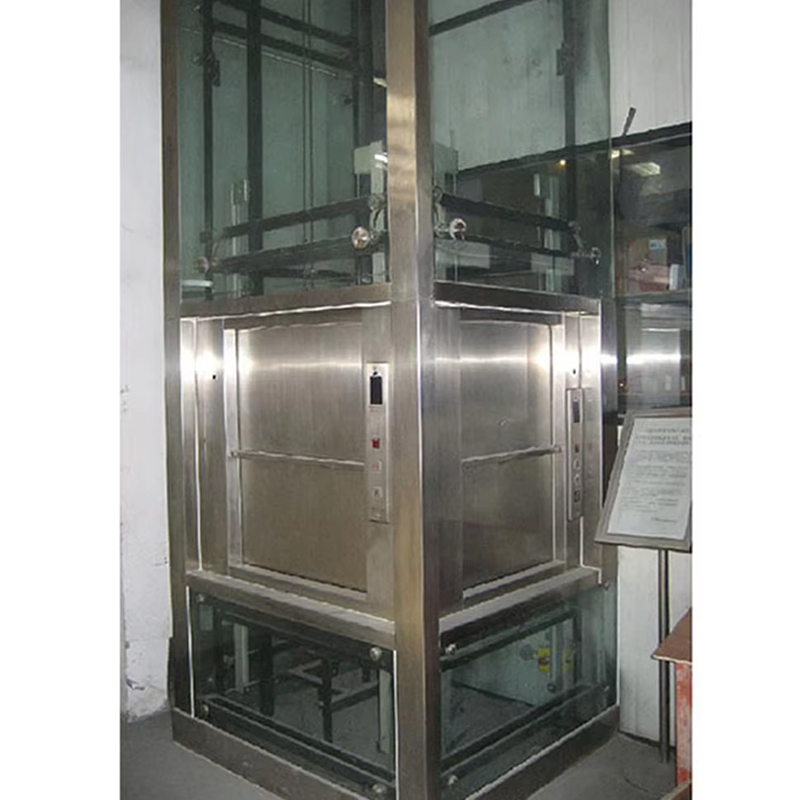 VTEF108 Ascenseur électrique sans engrenage AC avec plancher en PVC pour service de cuisine de restaurant et d'hôtel
