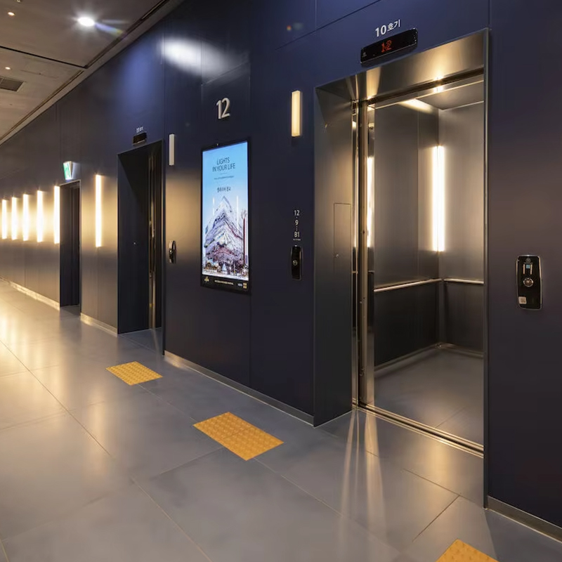 VTEP118 Elevadores Ascenseurs avancés pour passagers Construction sans engrenage en acier inoxydable PVC AC Certifié ISO90001 Fonctionnalités intelligentes améliorées