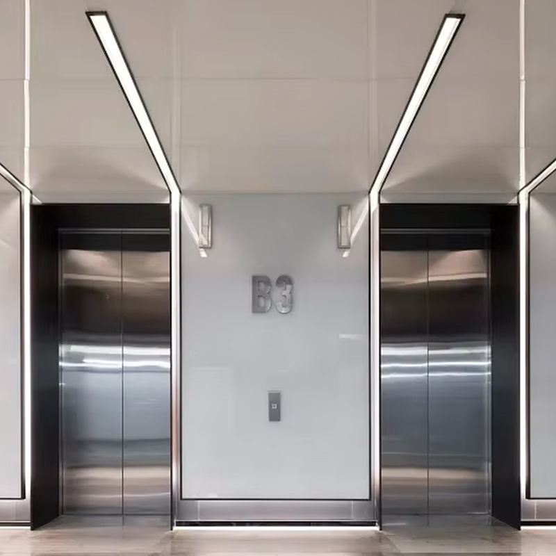 VTEP119 Ascensores Ascensores AC sans engrenage pour bâtiments à plusieurs étages Acier inoxydable certifié ISO9001 Installation facile
