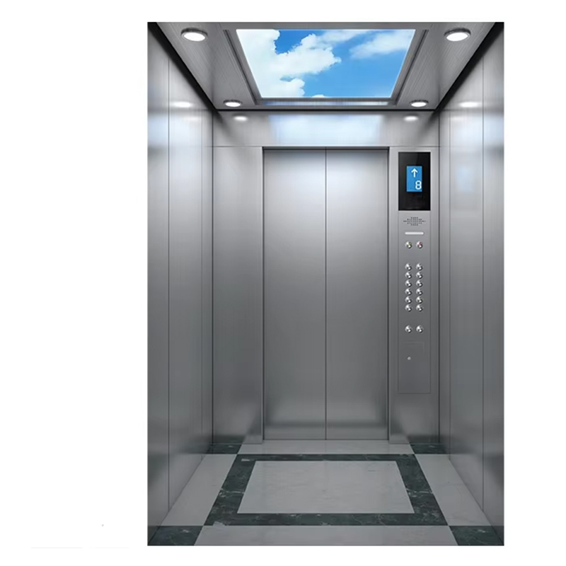 VTEP120 Ascenseur de passagers pour villa résidentielle, verre panoramique, construction en acier inoxydable, caractéristiques de sécurité, grande capacité
