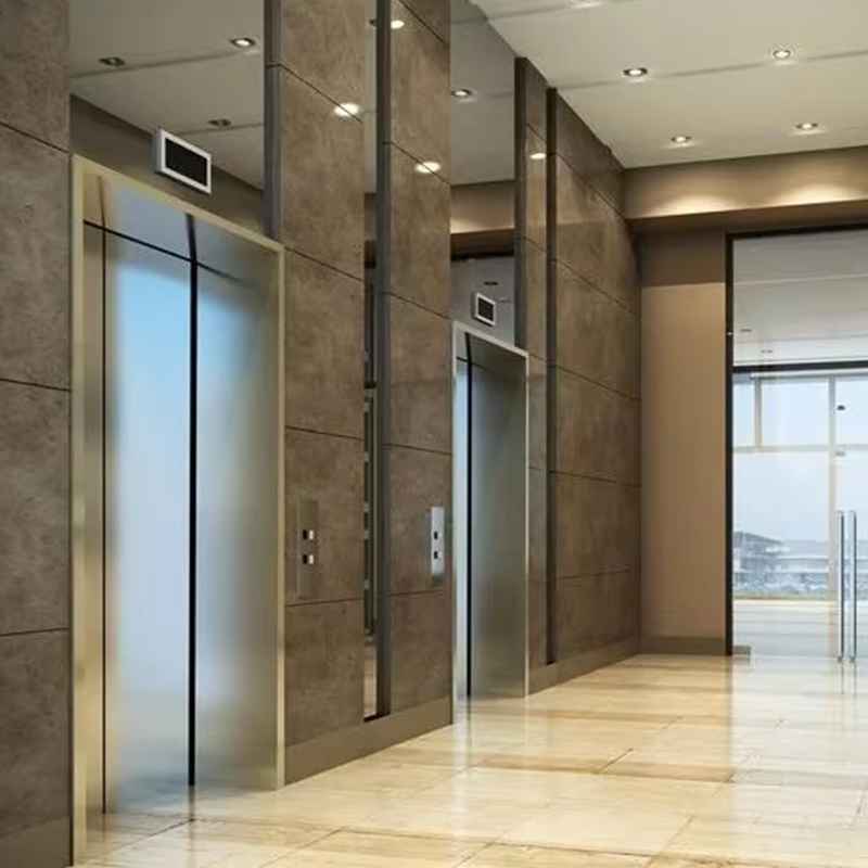 VTEP120 Ascenseur de passagers pour villa résidentielle, verre panoramique, construction en acier inoxydable, caractéristiques de sécurité, grande capacité