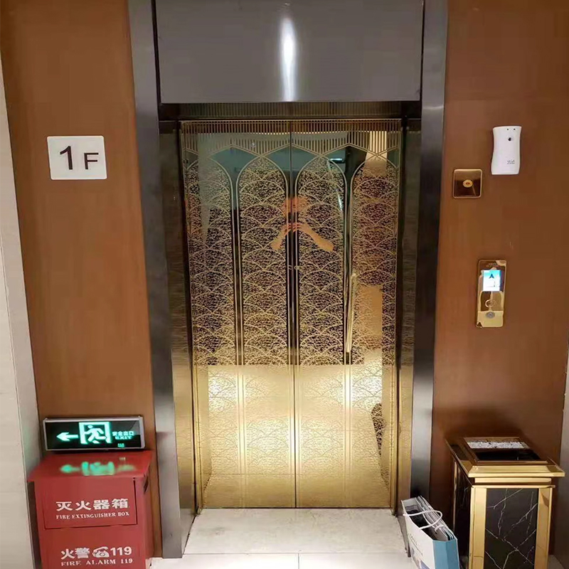 VTEP124 Fabricant d'ascenseurs de passagers modernes de marque chinoise, ascenseur haute performance, utilisation d'hôtel, sol en PVC, entraînement CA en acier inoxydable