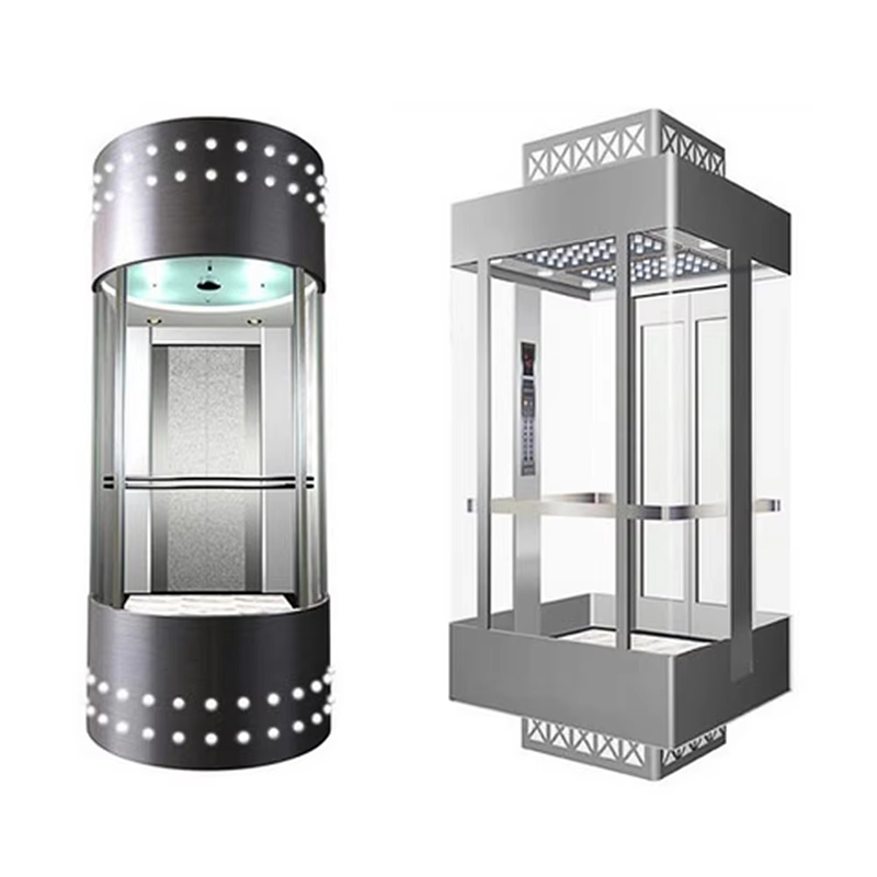 VTEO103 Ascensores Ascenseur d'observation de luxe avec conception en verre panoramique pour bâtiments commerciaux