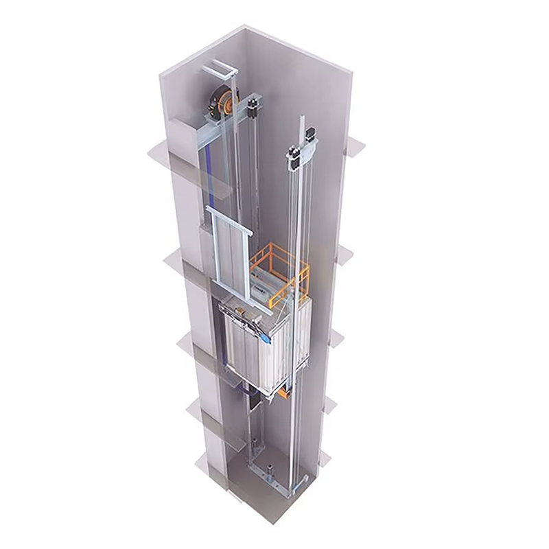 Cabine d'ascenseur de passagers VTSP130 pour hôtels avec garniture décorative LED de plafond en acier inoxydable, garantie de 1 an