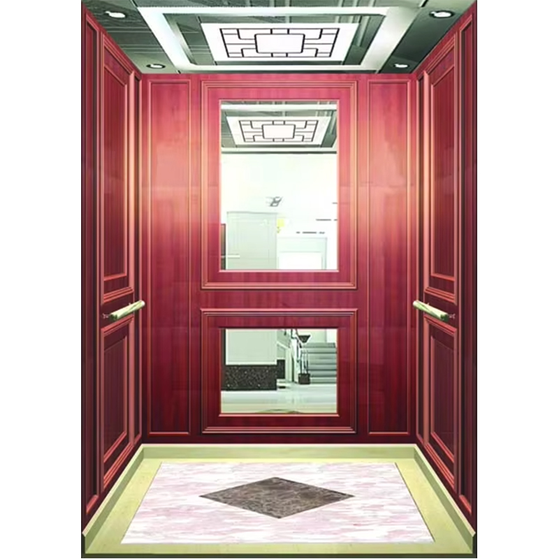 Cabine d'ascenseur d'hôtel de luxe VTSP133, design contemporain en acier inoxydable de qualité supérieure, couleur personnalisée, garantie d'un an