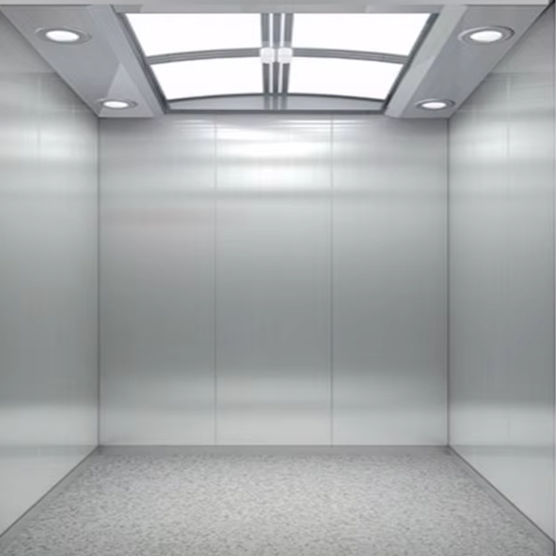 Cabine d'ascenseur VTSP134 avec plafond LED économe en énergie Construction en acier inoxydable Certifié ISO9001 Garantie 1 an