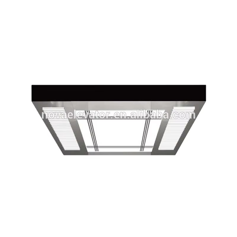 VTSP140 pièce de rechange d'ascenseur accessoires intérieurs de cabine cabine d'ascenseur plafond en acier inoxydable conception de plafond d'ascenseur moderne