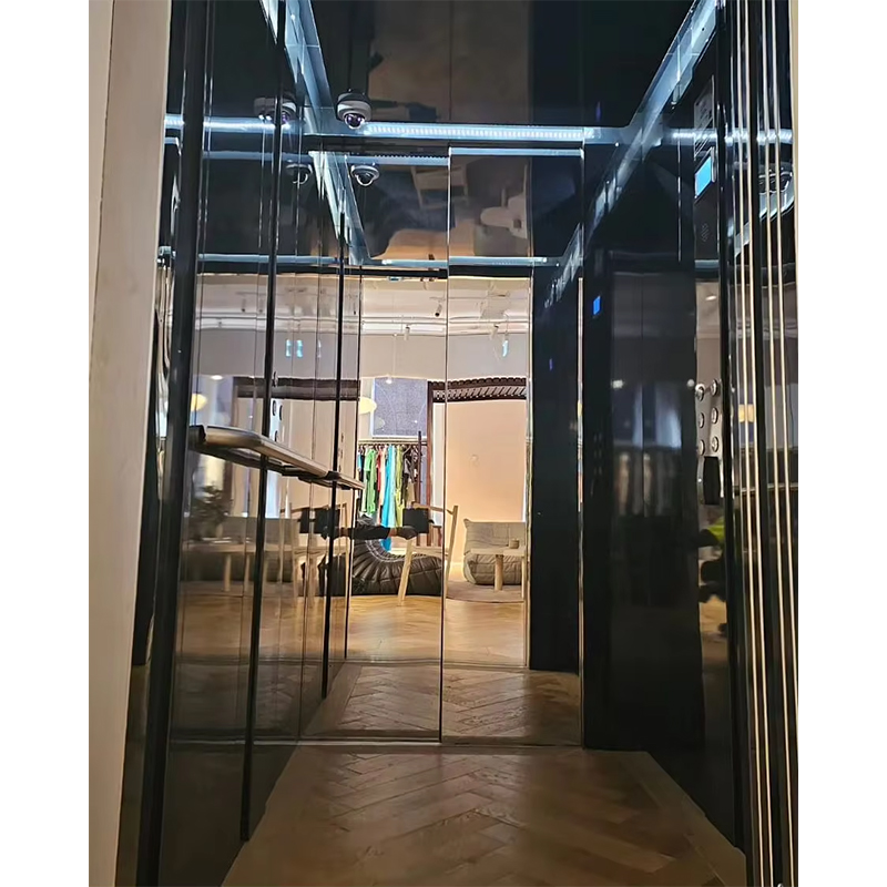 Pièces et accessoires d'ascenseur VTSP136, cabine d'ascenseur pour passagers avec éclairage LED et décoration haut de gamme