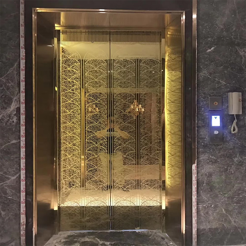 Pièces et accessoires d'ascenseur VTSP136, cabine d'ascenseur pour passagers avec éclairage LED et décoration haut de gamme