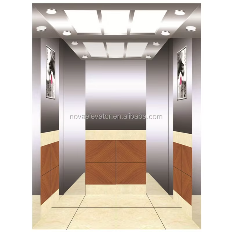 Pièces et accessoires d'ascenseur VTSP128 Cabine d'ascenseur d'observation haut de gamme avec parois entièrement en verre