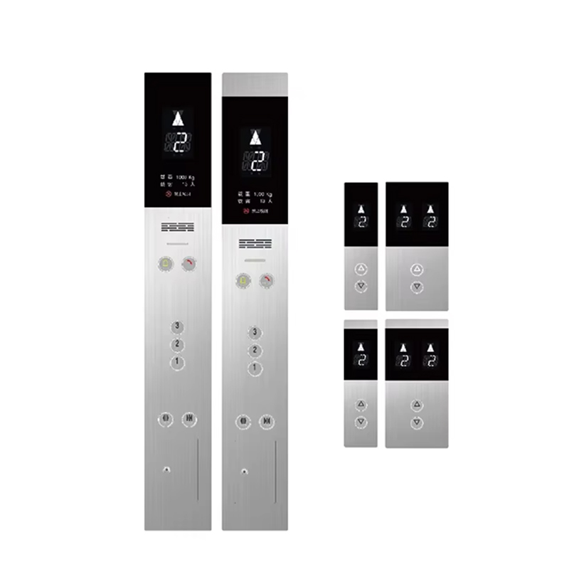 Panneau de porte d'ascenseur en acier inoxydable, Design moderne, prix d'usine VTSP345, avec bouton d'ascenseur, montage mural COP LOP