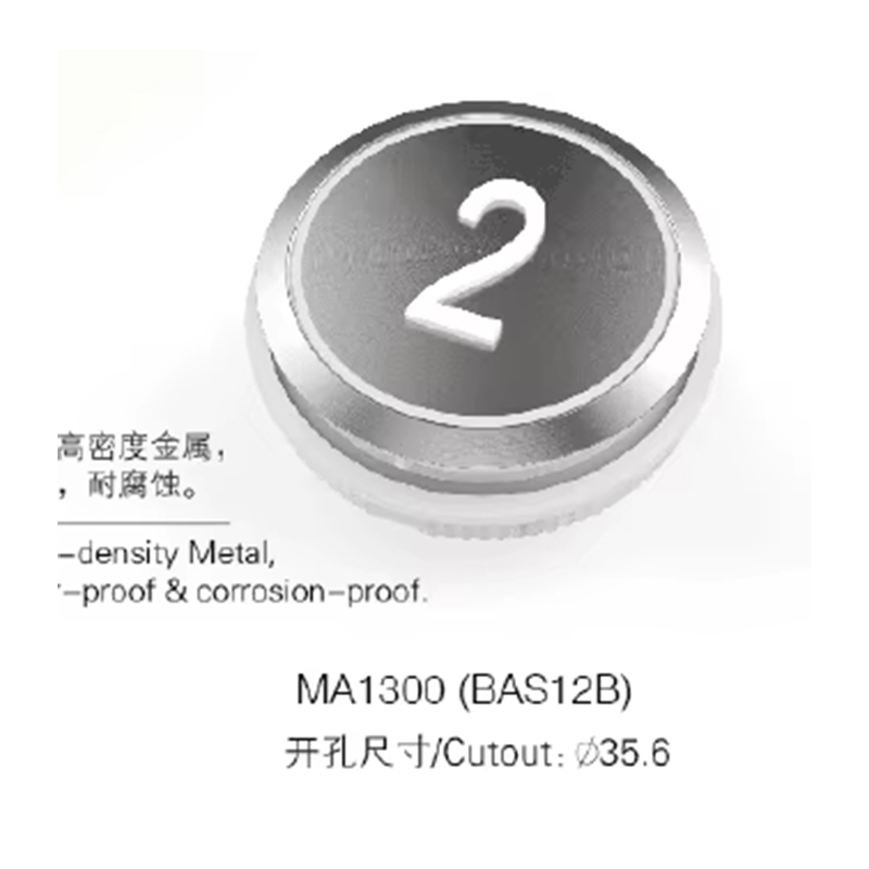 VTSP359 Chine vente chaude BST ascenseur réinitialiser 22mm noir Push LED en acier inoxydable étanche ISO9001 certifié modèle de garantie 1 an